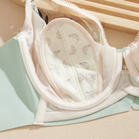 Image 5 of Sexy Embroidered Lace Bra for Women 3/4 cup fashionable Lace Bra with Underwire Cups Plunging Underw