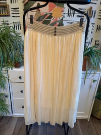 Image 1 of Cream pleated skirt 