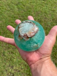 Image 7 of Aqua Fluorite Crystal Sphere #1822