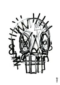 Image 1 of SKULLY BLACKLINE Print