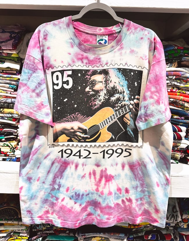 Grateful Dead 1995 Jerry Stamp T-Shirt - Size XL