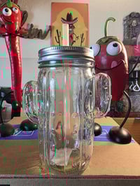 Cactus mason jar 