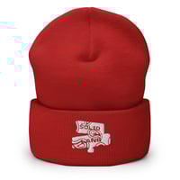 Image 3 of White Paisley Logo Beanie 2