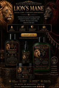 Image 1 of “LION’S MANE” Beard Butter, Bread Oil, Beard Shampoo, Beard Conditioner, Body Butter 