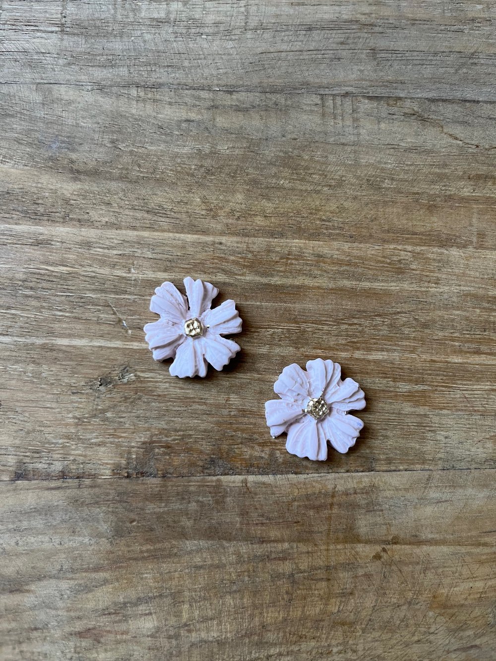 Image of Large Pink Flower Stud