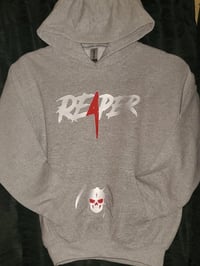 Image 2 of Youth Re4per (Silver w/red logo) Hoodie 