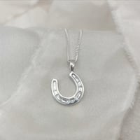 Lucky Charms, Silver Horseshoe Necklace
