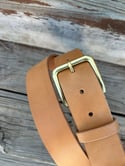 Italian Leather Belt - Natural Veg Tan - 1.5”