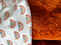 Image 1 of Rust Rainbows on White / Rust Luxe Cuddle Back Custom Order in all sizes