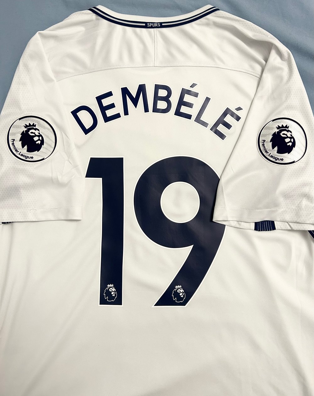 Image of Tottenham Hotspur “DEMBÉLÉ 19” 2017/18 Home Shirt + PL patches (XL)