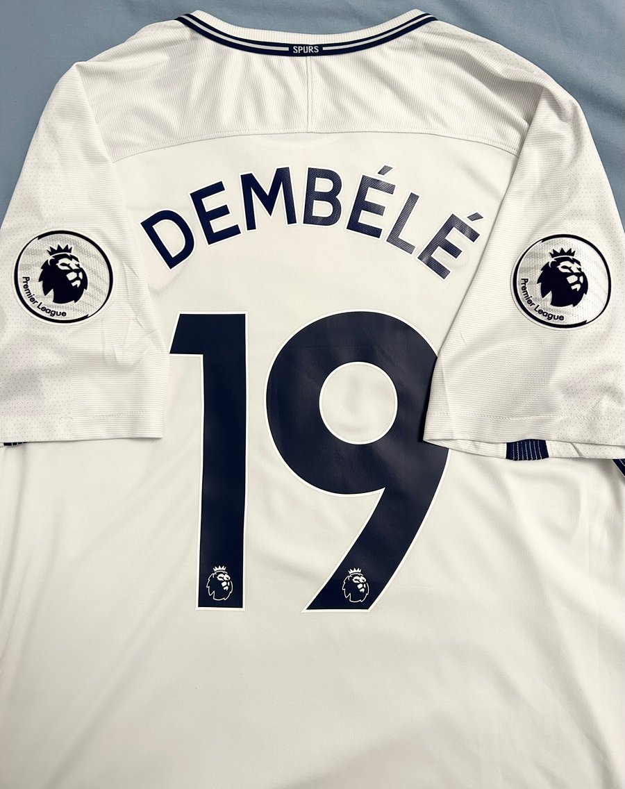 Image of Tottenham Hotspur “DEMBÉLÉ 19” 2017/18 Home Shirt + PL patches (XL)