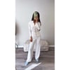 Cream Gold Button Up Co Ord 