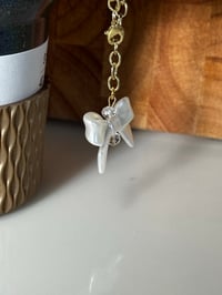 Image 2 of Wild Blooms Black, Cream, and Gold Tumbler Handle Charm