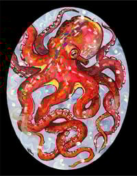 Image 1 of “OCTOPUS FRIEND” ORIGINAL PAINTING BY NIKITA ROSALIND 12”x8”