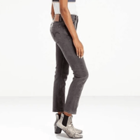 Image 1 of Levi’s 505 crop gray jeans