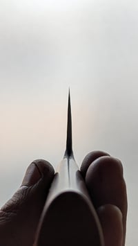 Image 5 of Thinned out Forged Integral Nakiri 180mm | 115CrV3 | Micarta