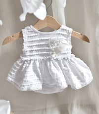 Image 1 of Newborn girls photoshooting body-dress - Emma - white | photo props