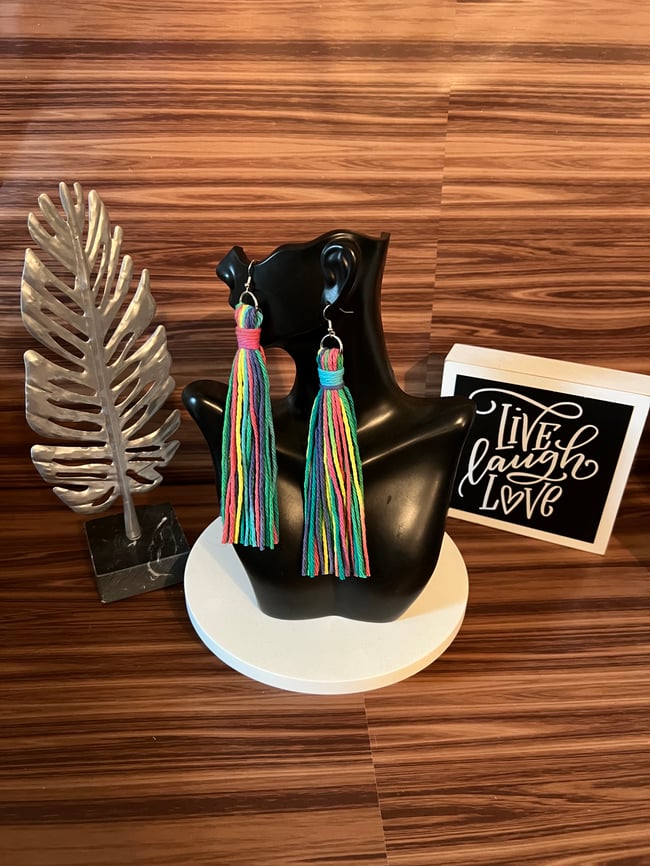 Cotton Tassel Earrings 