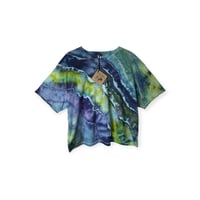 Image 1 of L Crop Tee in Cool Geode Ice Dye