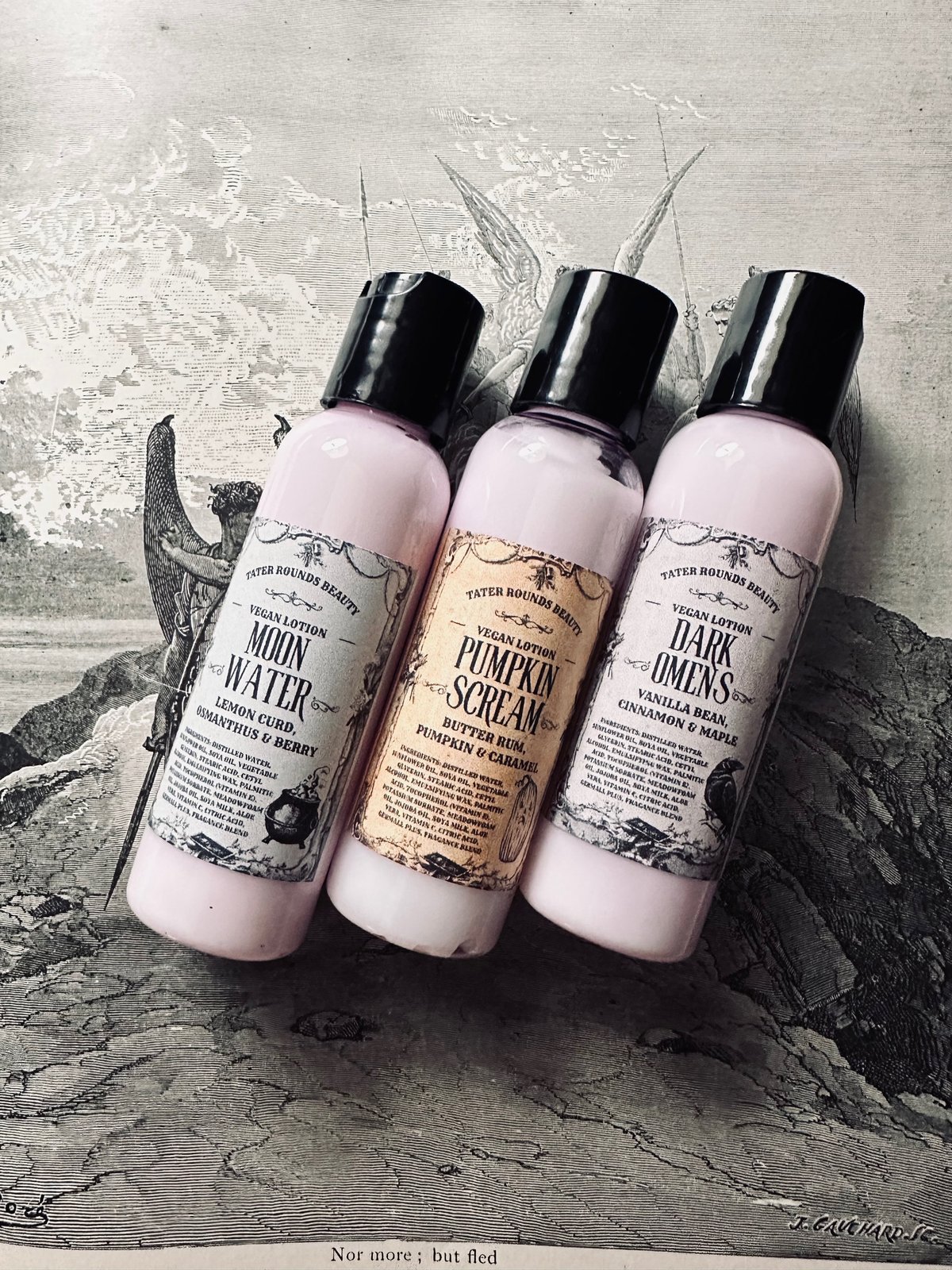 Image of Lotion Potions -  Travel Size Vegan Body Lotion - Handmade Vegan Rich Scent Skin - Gothic 