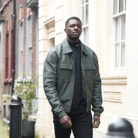 Image 2 of OUR LEATHER JACKET - DEEP GREEN