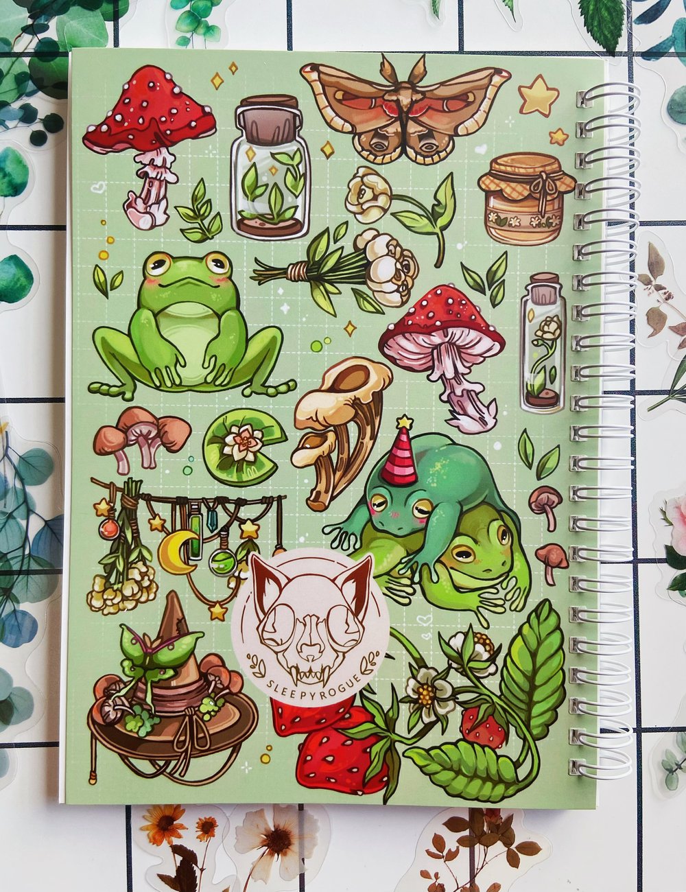 Frog Party, Reusable Sticker Book