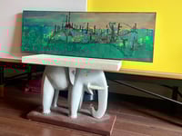 Image 5 of Atmospheric Oil Abstract Diptych