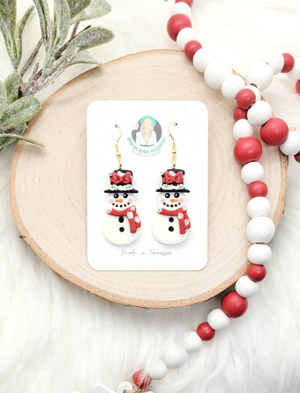 Image of Vintage Snowman Dangles