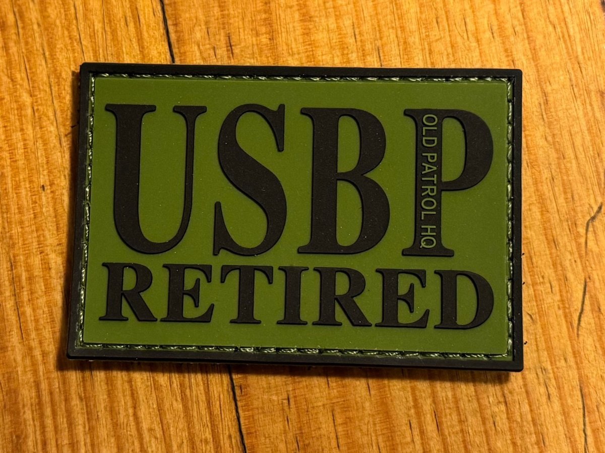 USBP RETIRED ~ VELCRO PATCH | OLD PATROL HQ / FIERCE 5%