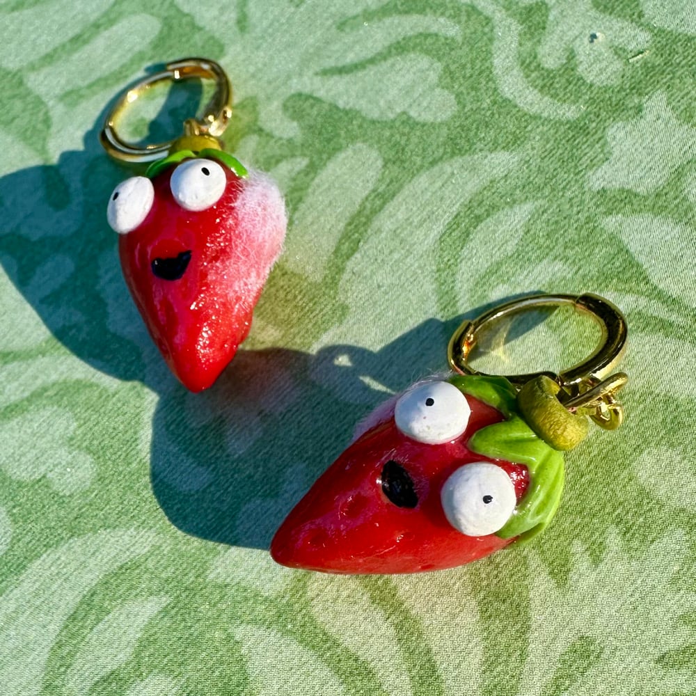 Image of Moldy Strawberry Earrings