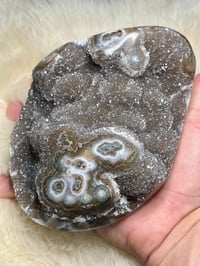Image 2 of Druzy Rainbow Amethyst With Stalactite Eyes #2398