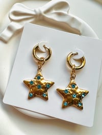 Image 12 of STAR GEM HOOP EARRINGS