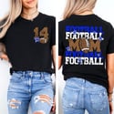 Football MOM t shirts (pick your school colors and player number 