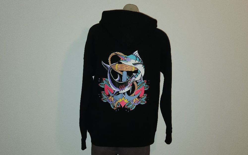 Image of Under The Sea Zip Hood (Black)