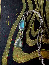 Image 3 of Sterling silver Blue seaglass pendant