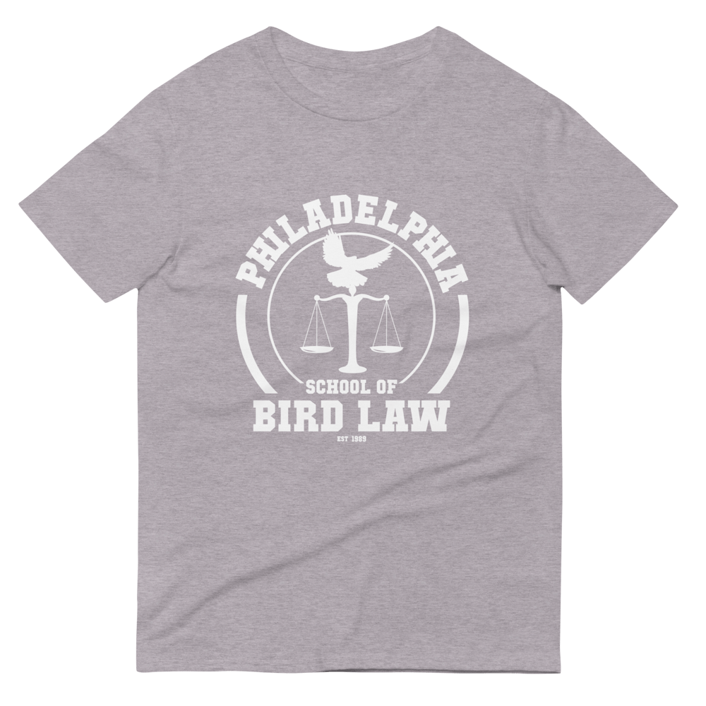 Bird Law Academy Shirt: Sunny-inspired Legal Humor T-Shirt