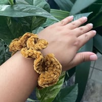 Golden Crochet Scrunchie