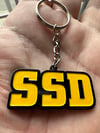 SSD logo Gold metal keychain 