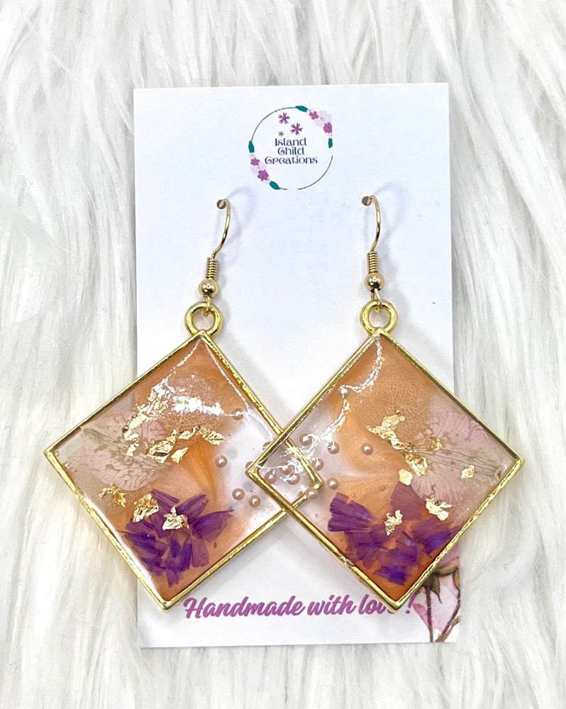 Image of ORANGE BLOSSOM FLORAL DANGLES