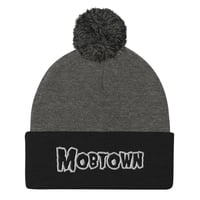 Embroidered Mobtown Misfit Pom-Pom Beanie