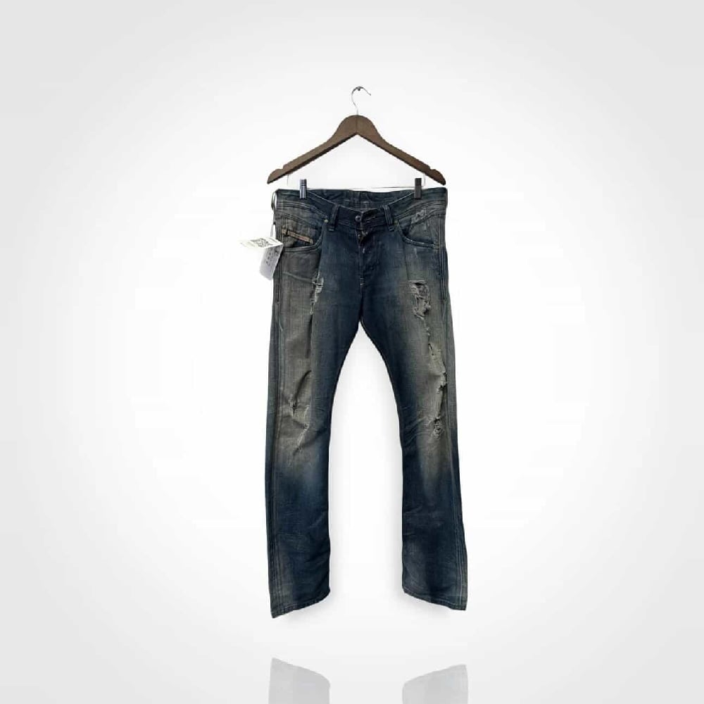 Image of Diesel Denim Distressed Pants 