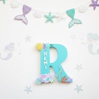 Image 1 of Personalised Under the Sea Wooden Letter