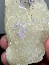 Image 12 of QR Code Fluorite On Druzy Quartz Matrix Specimen | Guizhou China #2821
