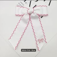 Image 1 of Moonstitch embroidered bow