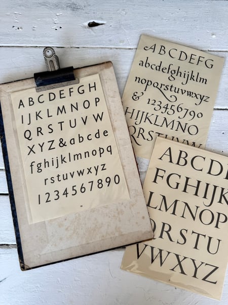 Image of Trio of Alphabet plates #4