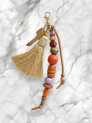 Image of BEAD & TASSEL BAG CHARM #6
