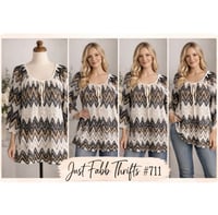 Image 4 of New 1X Roz & Ali Top #711*9