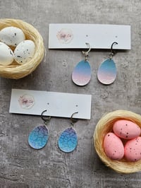 Image 3 of Holographic Cracked Egg Earrings