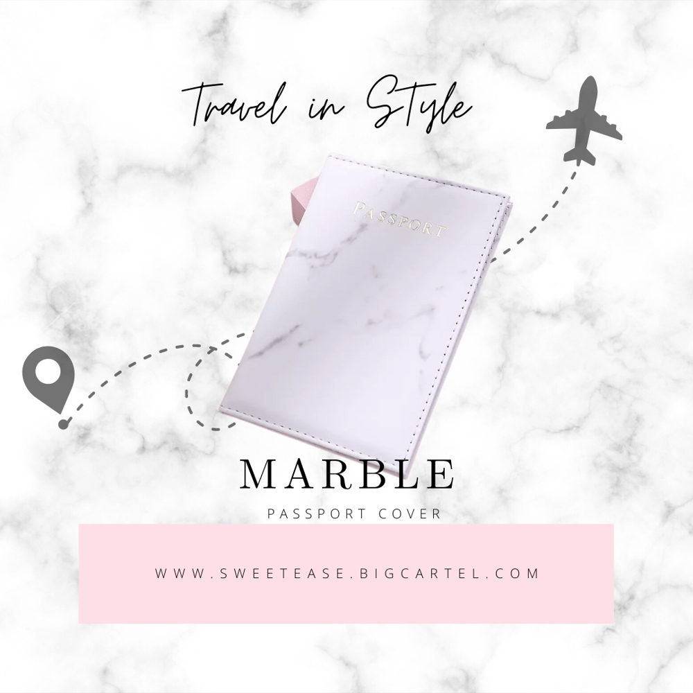 Image of Marble Effect Passport Case