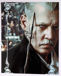 Image 1 of Johnny Depp Gellert Grindelwald Signed 10x8 Photo